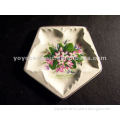canadian maple shape ceramic plate with customized design